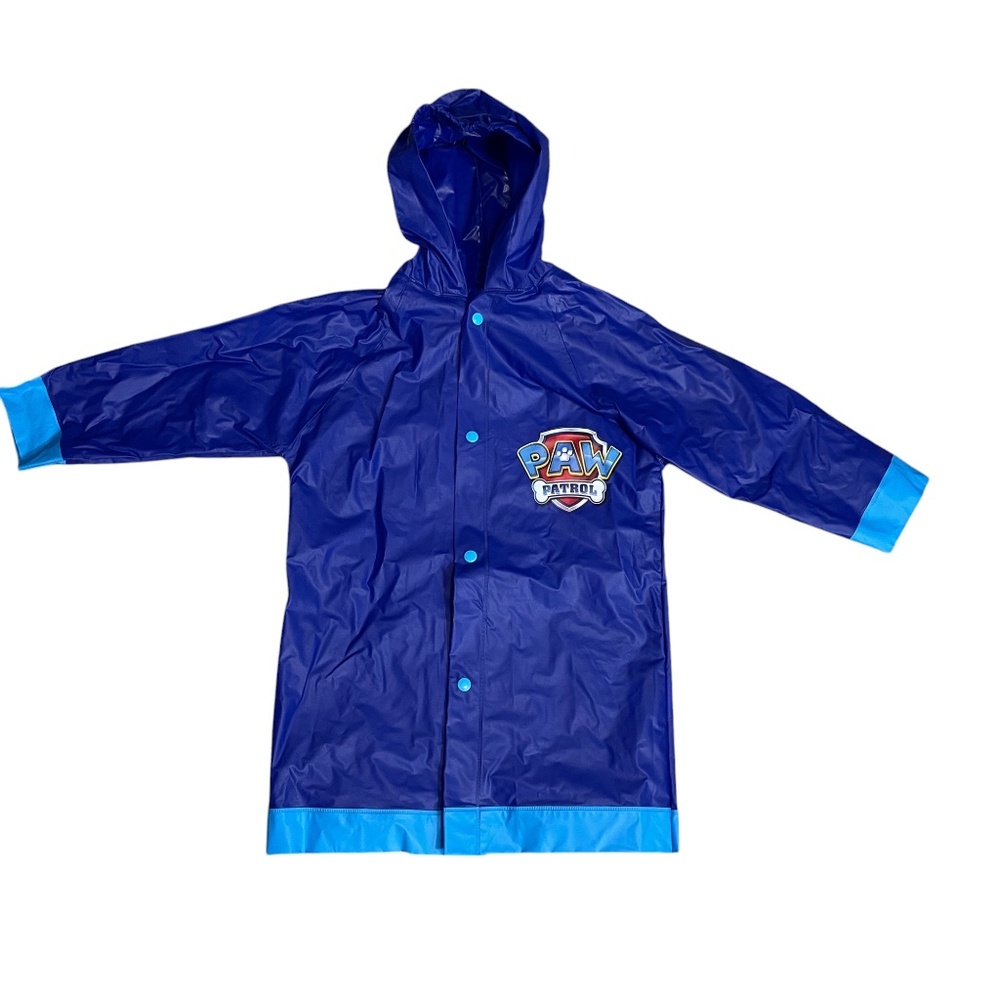 Nickelodeon Paw Patrol Small 100% Vinyl Rain Coat w/ Hood Snap Up
